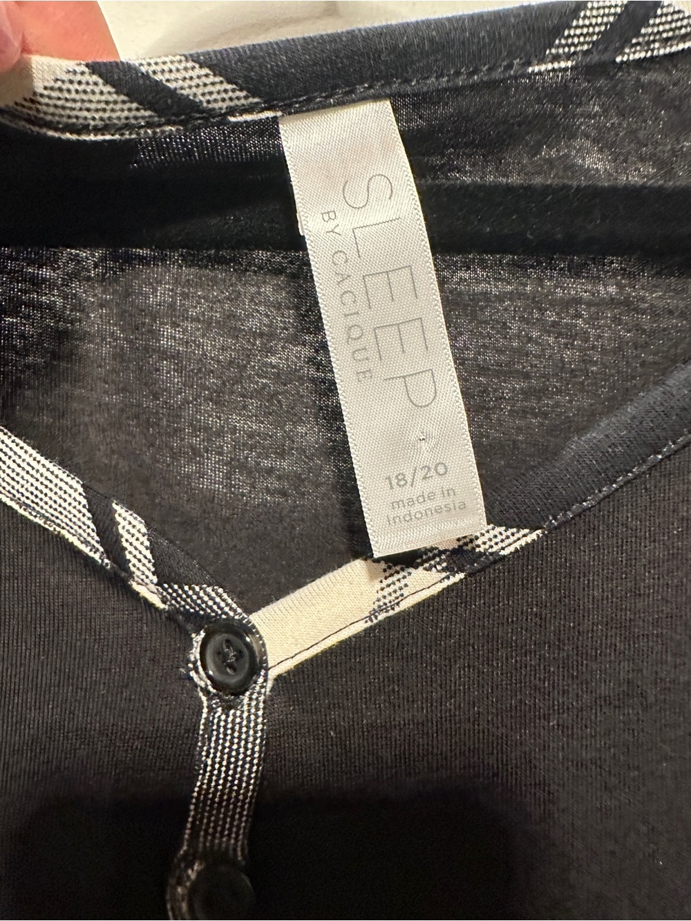 NWOT Cacique Cozy Plaid-Trim Black Lounge Pants & Top Set 18/20 - Picture 11 of 14